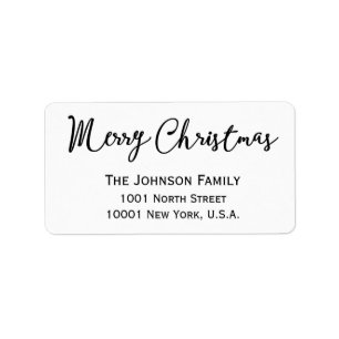 White Christmas Address Labels