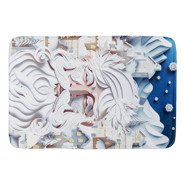 WHITE CHRISTMAS BATH MAT (Front)