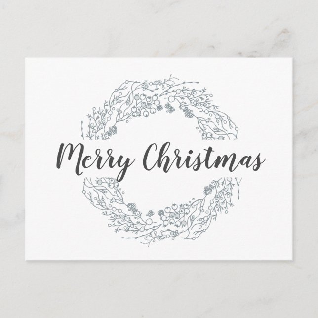 White christmas berries winter holiday postcard (Front)