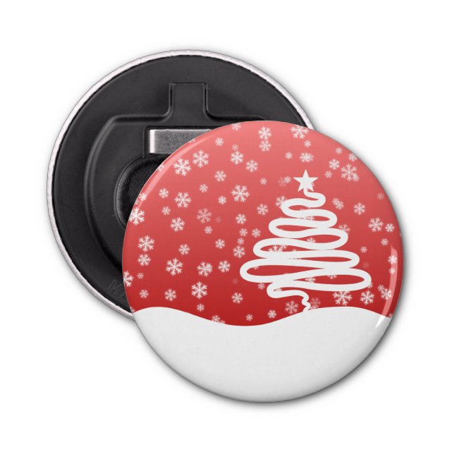 White Christmas Bottle Opener (Front)