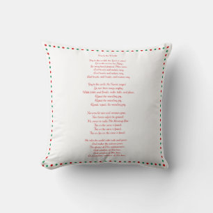 White Christmas Carol Joy To The World Pillows