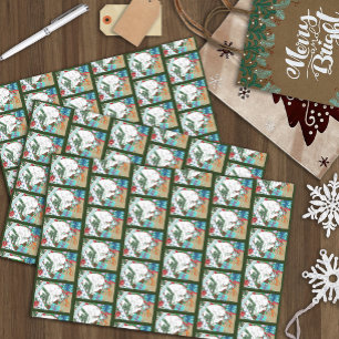 White Christmas Cat Tissue Paper