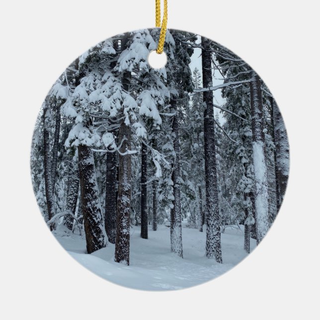 White Christmas Ceramic Tree Decoration (Front)