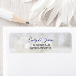 White Christmas   Custom Winter Return Address
