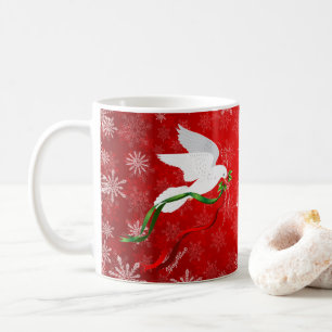 White Christmas Dove Coffee Mug