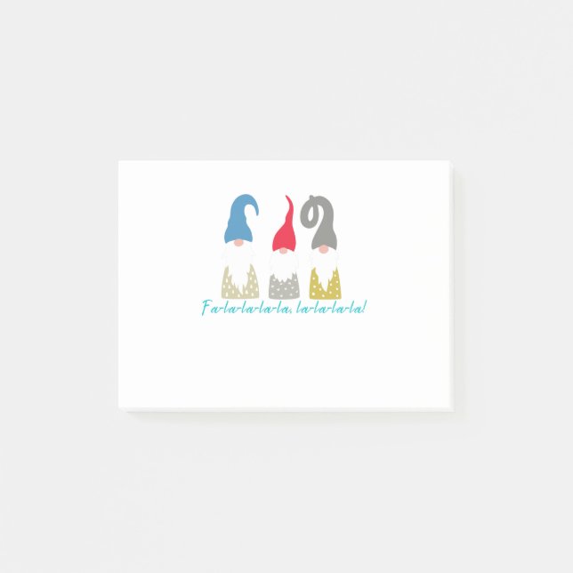 White Christmas Fa-la-la-la-la, la-la-la-la! Post-it Notes (Front)