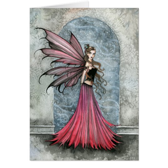 White Christmas Fairy Card by Molly Harrison