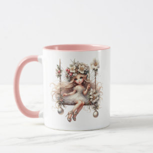 White Christmas Fairy Mug