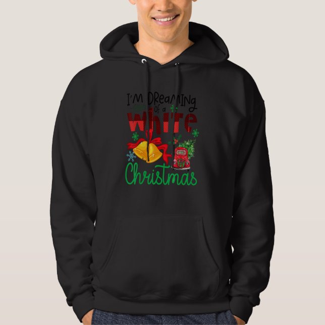 White Christmas Family Pajamas  Xmas graphic Hoodie (Front)