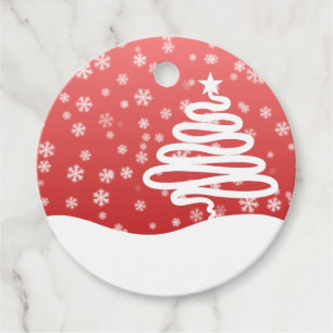 White Christmas Favour Tags