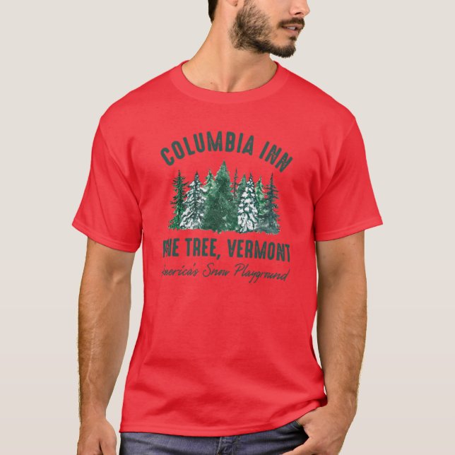 White Christmas Film Movie Columbia Inn Pineree Ve T-Shirt (Front)