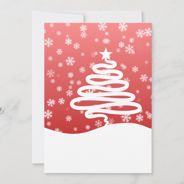 White Christmas Flat Card (Front)