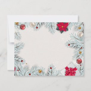 White Christmas Frame Background  Holiday Card