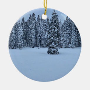 White Christmas from Tahoe! Ceramic Tree Decoration