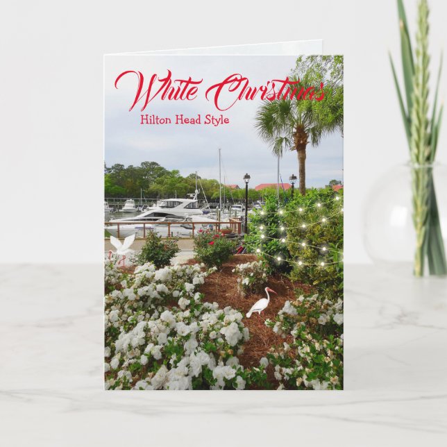 White Christmas Hilton Head Style! South Carolina  Holiday Card (Front)