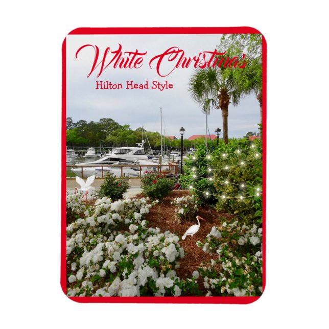 White Christmas Hilton Head Style! South Carolina  Magnet (Vertical)