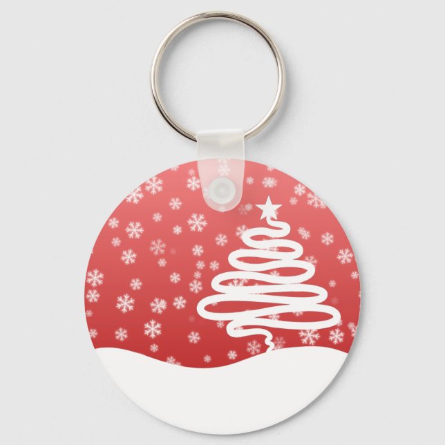 White Christmas Key Ring (Front)