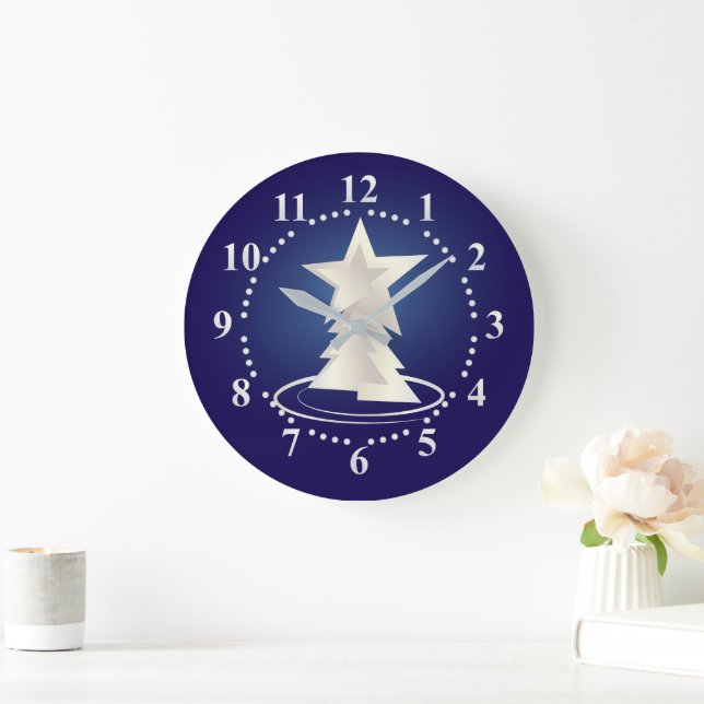 White Christmas Large Clock (Home)