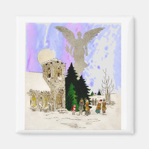 White Christmas Magnet