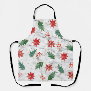 White Christmas Nail Art Apron
