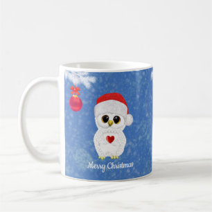 White Christmas Owl Coffee Mug