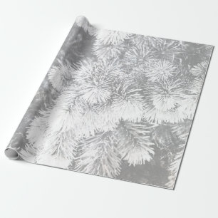 White Christmas Pine Wrapping Paper