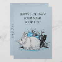 white christmas Rabbit Hare