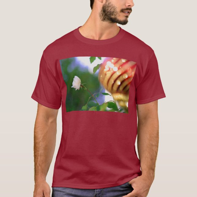 White Christmas Rose T-Shirt (Front)