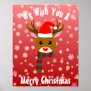White Christmas Rudolph the Red Nosed Reindeer Poster