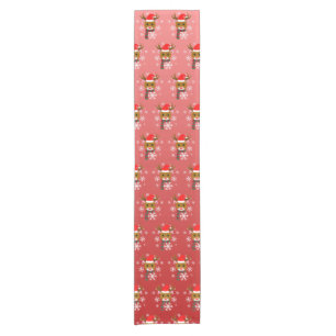 White Christmas Rudolph the Red Nosed Reindeer Short Table Runner