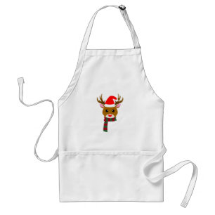 White Christmas Rudolph the Red Nosed Reindeer Standard Apron