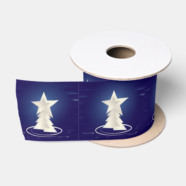 White Christmas Satin Ribbon (Spool)