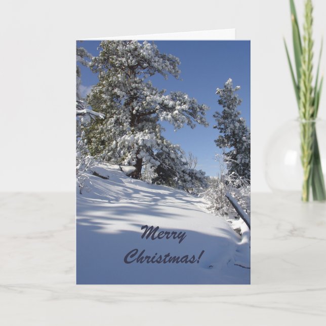White Christmas Scenic Photograph Card (Front)
