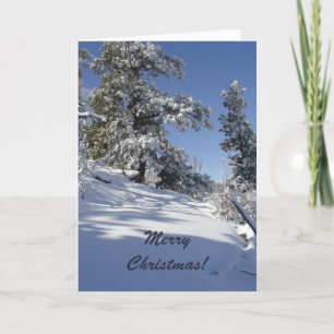 White Christmas Scenic Photograph Card
