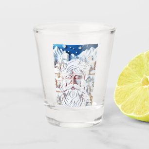 WHITE CHRISTMAS SHOT GLASS