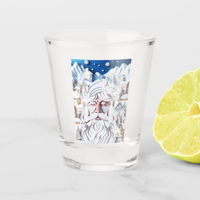 WHITE CHRISTMAS SHOT GLASS (Front)