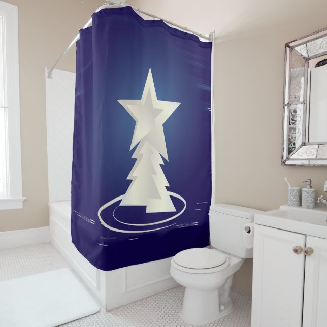 White Christmas Shower Curtain (In Situ)