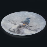 White Christmas snowman Paper Plate<br><div class="desc">This White Christmas  theme,   available in lots different products: card,  wrapping paper,  gift bag,  paper plate & paper napkins  Feel free to contact me for a question or request.</div>