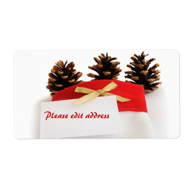 White Christmas sock with white card – please edit (Front)