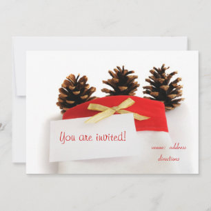 White Christmas sock with white card – please edit