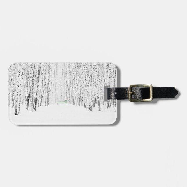 White Christmas Tale Luggage Tag (Front Horizontal)