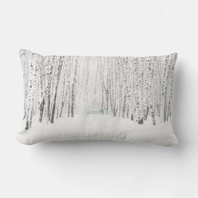 White Christmas Tale Lumbar Cushion (Front)