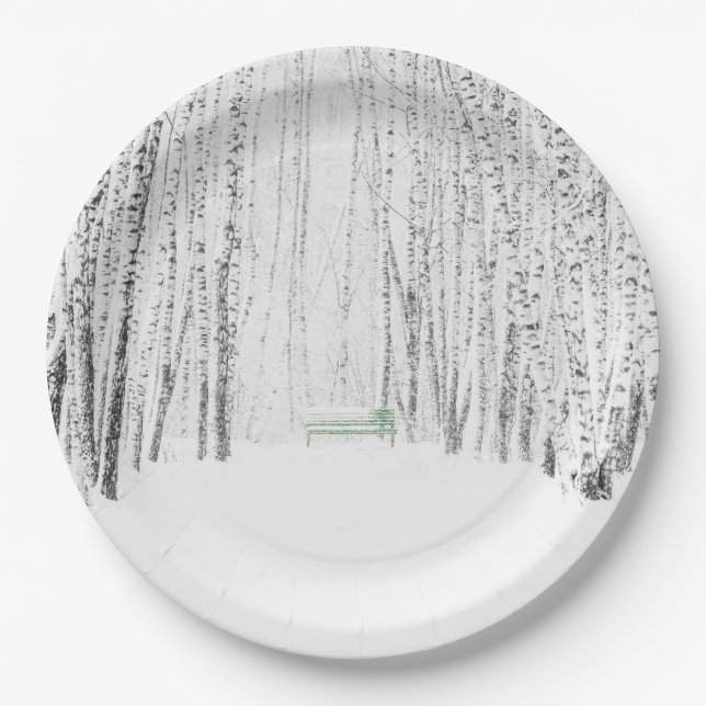 White Christmas Tale Paper Plate (Front)