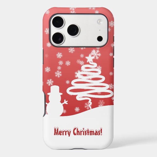 White Christmas Tree and Snowman (Back)