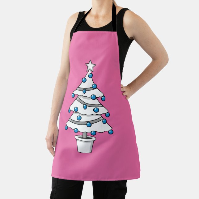 White Christmas Tree Apron (Insitu)