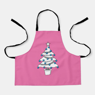 White Christmas Tree Apron