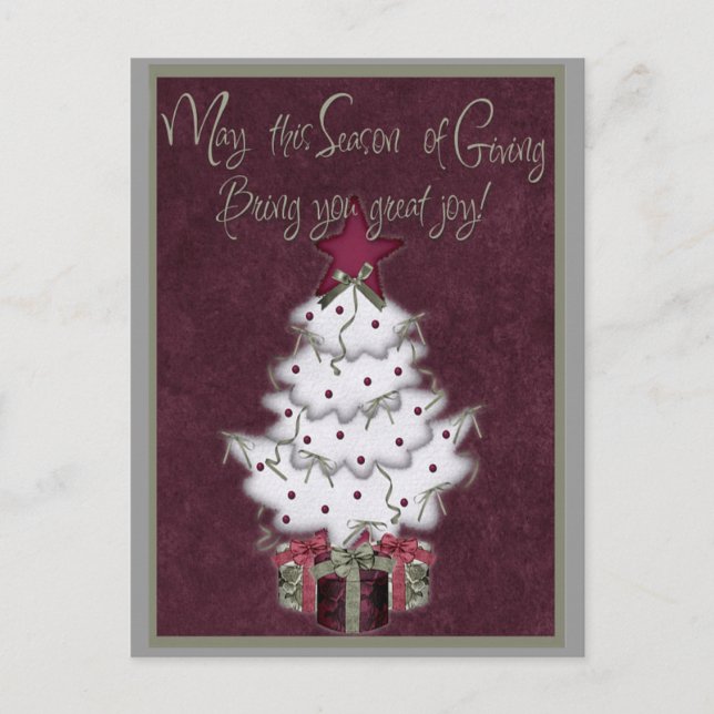 white christmas tree card (Front)