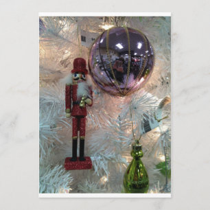 WHITE CHRISTMAS TREE CHRISTMAS INVITATION