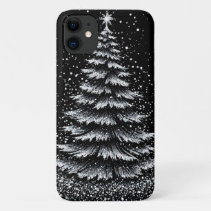 White Christmas Tree Design iPhone 11 Case