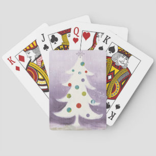 White Christmas Tree Playing Cards